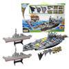 33 Inch Aircraft Carrier Toy with Soldiers Military Vehicles (18 Fighter Jets + 2 Destroyer Ship Combo) view 1