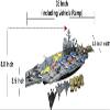 33 Inch Aircraft Carrier Toy with Soldiers Military Vehicles (18 Fighter Jets + 2 Destroyer Ship Combo) view 2