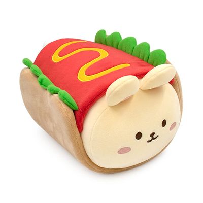 Anirollz Bunniroll Plush in Hotdog Outfitz (12")  Kawaii Medium Stuffed Animal with Removable Costume  Cute Squishy Plush Toy Gift for Girls & Collectors