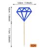 Rsstarxi 24 Pack Diamond Cupcake Toppers Glitter Diamond Cupcake Picks for Bridal Shower Engagement Wedding Anniversary Birthday Party Cake Decorations Supplies Blue view 3