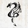 Dragon Wall Decals - Dragon Wall Stickers - Dragon Silhouette - Car Window Tumbler Laptop Water Bottle Bedroom Nursery Living Girls Boys Kids Room Home Kitchen Decor Bar Cafe Indoor Outdoor DWSV9662 view 1