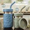 WeeSprout 2-in-1 Drinking Cups for Kids, Durable Stainless Steel Tumbler for Smoothies, Silicone Straws with Stoppers, Premium Plastic Twist Lids, Easy-Grip Sleeves, Set of 4 Dishwasher Safe Kid Cups view 2