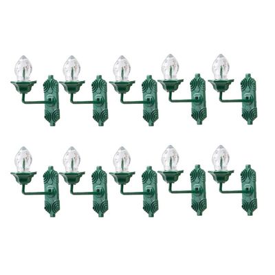 Housoutil 10PCS Dollhouse Wall Light, Dollshouse Miniature Wall Lamp, 1: 12 Miniature LED Wall Sconce for Sand Table Dollhouse Accessories
