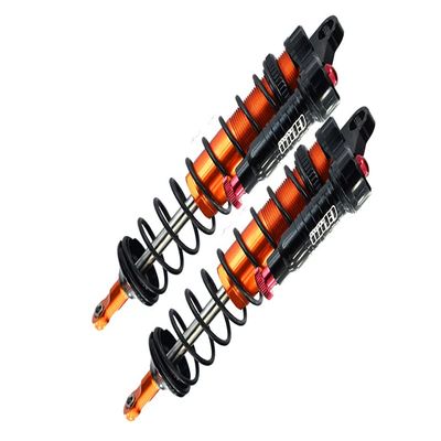 GPM Aluminum 6061-T6 Front L-Shape Piggy Back (Built-in Piston Spring) Adjustable Spring Dampers 128Mm - 2Pc Set ForTRAXXAS 1/8 4Wd Sledge Monster Truck-95076-4 (Orange)