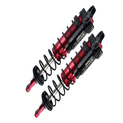 GPM Aluminum 6061-T6 Front L-Shape Piggy Back (Built-in Piston Spring) Adjustable Spring Dampers 128Mm - 2Pc Set ForTRAXXAS 1/8 4Wd Sledge Monster Truck-95076-4 (Red)