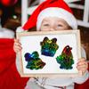 Mocoosy 48 Pcs Christmas Scratch Art Ornaments, Christmas Crafts Kit Bulk for Kids Stocking Stuffers, Rainbow Magic Scratch Paper Cards Xmas DIY Hanging Ornaments for Winter Holiday Decorations view 4