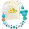 Panny & Mody Handmade Pacifier Clip with Custom Name - Durable Stroller Holder for Boys and Girls view 1