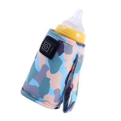 ihreesy Car Travel Bottle Warmer,5V 2A USB Heating Bottle Warmer 40C-60 C Three Gear Adjustable Car Travel Milk Bottle Warmer Milk Heat Keeper Lightweight Milk Heater Cover,Blue