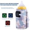 ihreesy Car Travel Bottle Warmer,5V 2A USB Heating Bottle Warmer 40C-60 C Three Gear Adjustable Car Travel Milk Bottle Warmer Milk Heat Keeper Lightweight Milk Heater Cover,Blue view 2