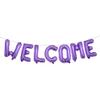 16 inch Multicolor Welcome Balloon Banner Balloons Foil Letter Balloon Anniversary Celebration Party Decorations (WELCOME Purple) view 1