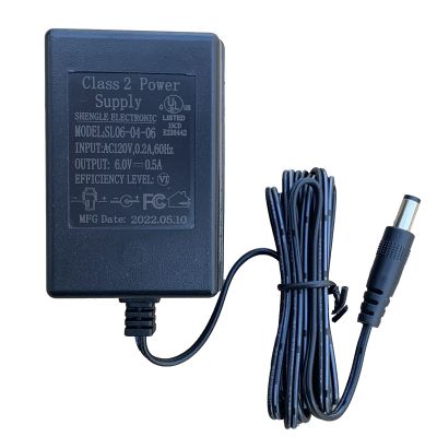 6.0V 0.5A Battery Charger for Ride On Toys Kids Ride On Car,SL06-04-06 6 Volt Battery Power Adapter