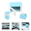 Zerodeko Girls Toys Toys Girl Toys Decor Kitchen Accessories, 1 Set Microwave Kettle Bread Maker Toys, Mini House Kitchen Set for Toddlers, Present Kitchen Set Kitchen Utensils Set Mini Microwave view 4