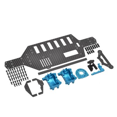 Greendhat Carbon Fiber Lower Deck W/Diff Case Chassis Upgrades for Tamiya TT02 TT02B TT02FT ( Color : Blue )
