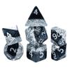 Gate Keeper Games & Dice Halfsies Dice: Sparkle Edition - Glitter Black - 7 Piece Dice Set, Gate Keeper Games view 1