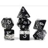Gate Keeper Games & Dice Halfsies Dice: Sparkle Edition - Glitter Black - 7 Piece Dice Set, Gate Keeper Games view 2