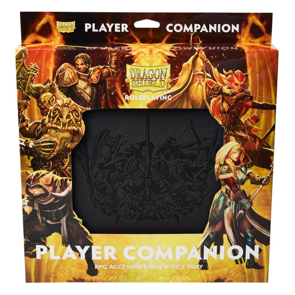 Arcane Tinmen Dragon Shield RPG  Player Companion: Iron Grey - Durable and Sturdy  Dice Tray & Player Storage Box  Tabletop RPG TTRPG  Dungeons and Dragons DND D&D (AT-50011)