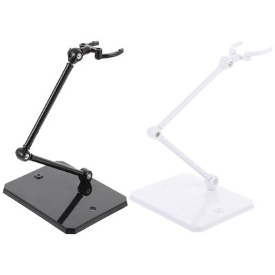 Zerodeko Action Figures Prop Up Model Display Holder Action Figure and Doll Stand Action Figure Display Holder Base Model Support Frame 2Pcs White Black Dolls Show Support Aew Action Figures