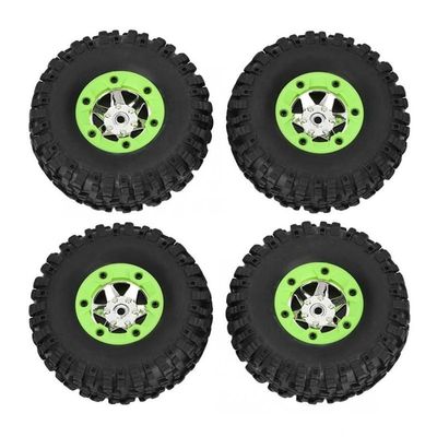 BAIJAC 4Pcs Left & Right Tires Wheel Tyre Kit for Wltoys 12428 12423 12427 1/12 RC Car Spare Replace Parts Accessories ( Color : Green )