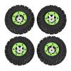 BAIJAC 4Pcs Left & Right Tires Wheel Tyre Kit for Wltoys 12428 12423 12427 1/12 RC Car Spare Replace Parts Accessories ( Color : Green ) view 1