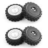 4Pcs Rubber Tire Wheel Tyre for Tamiya XV01 TA06 TT01 TT01E TT02 TT02B PTG-2 1/10 RC Car Upgrades Parts Accessories ( Color : Black ) view 1