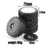 4Pcs Rubber Tire Wheel Tyre for Tamiya XV01 TA06 TT01 TT01E TT02 TT02B PTG-2 1/10 RC Car Upgrades Parts Accessories ( Color : Black ) view 3