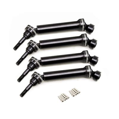 4Pcs Hard Steel Front Rear Drive Shaft 7151 for Traxxas 1/16 Mini E-Revo EREVO Summit Slash 4WD RC Car ( Color : Black )