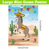 PLULON Pin The Tail on The Donkey Birthday Games for Kids Mexican Donkey Game Poster with Tail Stickers Donkey Party Favors Carnival Birthday Fiesta Home Wall Decor Classroom Family Activities view 2