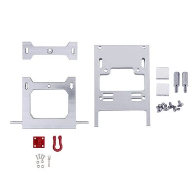 BAIJAC Metal Beam Rear Bumper Servo Fixed Mounting Bracket Upgrade Parts for WPL B14 B24 B16 B36 C14 C24 1/16 RC Car (Color : Silver)