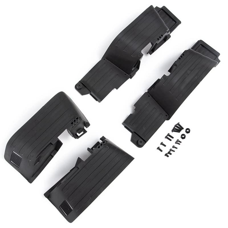 Black Plastic Front and Rear Mud Flaps Fender for 1/10 RC Crawler Car Axial SCX10 II 90046 90047 Upgrade Parts ( Color : Black )