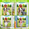 PLULON Pin The Tail on The Cow Game - Cow Farm Themed Animal Birthday Party Game with Tail Stickers for Kids Farm Animal Party Favors view 3