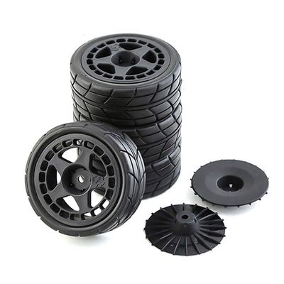4PCS 12Mm Hex 65Mm Rubber Tire Wheel Tyres for Tamiya XV-01 TT-01 TT-02 LC Racing PTG-2 HPI WR8 HSP 1/10 RC Car ( Color : Black )