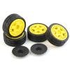 4PCS 12Mm Hex 65Mm Rubber Tire Wheel Tyres for Tamiya XV-01 TT-01 TT-02 LC Racing PTG-2 HPI WR8 HSP 1/10 RC Car ( Color : Black ) view 3