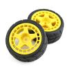 4PCS 12Mm Hex 65Mm Rubber Tire Wheel Tyres for Tamiya XV-01 TT-01 TT-02 LC Racing PTG-2 HPI WR8 HSP 1/10 RC Car ( Color : Black ) view 4