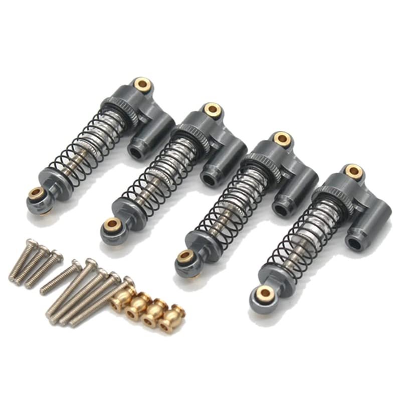 BAIJAC 4PCS Metal Shock Absorber Damper for 1/18 Scale FMS Toyota Fj Cruiser Land Cruiser Arizona Jeep RC Car Upgrade Parts ( Color : Titanium )
