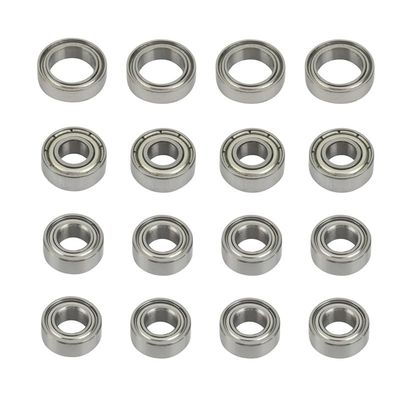 BAIJAC 16Pcs Ball Bearing Kit for Tamiya TT02 TT-02 TT02D TT-02D 1/10 RC Car Upgrade Parts Accessories ( Color : Silver )