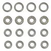 BAIJAC 16Pcs Ball Bearing Kit for Tamiya TT02 TT-02 TT02D TT-02D 1/10 RC Car Upgrade Parts Accessories ( Color : Silver ) view 2