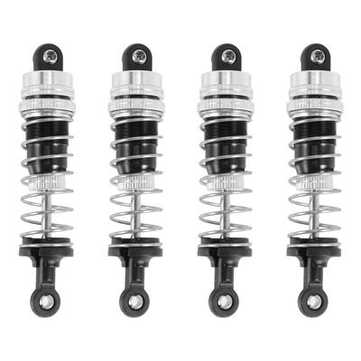 4PCS Upgraded Aluminum Capped Oil Filled Shock Absorber Damper for HBX 16889 M16100A 1/16 RC Car Parts ( Color : Black )