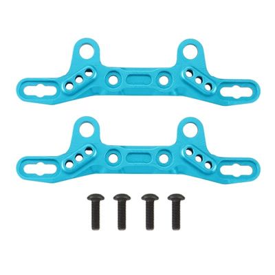 2 PCS Aluminum Alloy Front and Rear Shock Tower for Tamiya TT02 TT-02 TT02T 1/10 RC Car Upgrade Parts Accessories ( Color : Blue )