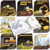 Clabby 24 Pieces Construction Trucks Coloring Book Construction Birthday Party Favors Building Coloring Book Including Dump Trucks Diggers Cranes Tractors for Kids Home Supplies School Activity view 1