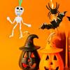 Alipis Halloween Skeleton Pull String Toys for Boys Girls - Spooky Props Skull Sticky Squishy Party Favors 15 Inch Pull Skeleton view 3