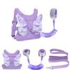 Toddlers Leash + Anti Lost Wrist Link Child Kids Safety Harness Kids Walking Wristband Assistant Strap Belt for Girl Pink Christmas Gift (Purple) view 1