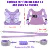 Toddlers Leash + Anti Lost Wrist Link Child Kids Safety Harness Kids Walking Wristband Assistant Strap Belt for Girl Pink Christmas Gift (Purple) view 2