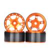 4PCS Metal Wheel Hub Tires for AXIAL SCX24 AXI00006 AXI90081 AXI00002 AXI00001 1/24 Mini RC Model Car Crawler Accessories (Orange) view 1