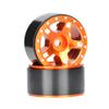 4PCS Metal Wheel Hub Tires for AXIAL SCX24 AXI00006 AXI90081 AXI00002 AXI00001 1/24 Mini RC Model Car Crawler Accessories (Orange) view 2