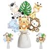24Pcs Jungle Animals Centerpiece Sticks Safari Animal Table Toppers for Jungle Birthday Party Zoo Animals Baby Shower Supplies Safari Party Decoration view 1