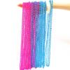 URUW 36 pieces 6mm Baby Gender Reveal Party Beads for Baby Shower Announcement Carnival Party Supplies 33"Metal Light Blue Pink Party Necklaces gender reveal game Plastic view 2