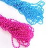 URUW 36 pieces 6mm Baby Gender Reveal Party Beads for Baby Shower Announcement Carnival Party Supplies 33"Metal Light Blue Pink Party Necklaces gender reveal game Plastic view 3