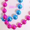 URUW 36 pieces 6mm Baby Gender Reveal Party Beads for Baby Shower Announcement Carnival Party Supplies 33"Metal Light Blue Pink Party Necklaces gender reveal game Plastic view 4