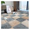 10Pcs Interlocking Foam Playmats, Soft Plush Floor Tile Mats with Borders, Puzzle Carpet Mat for Crawling Playmat Yoga, 12" X 12",Grey+Light Coffee view 1