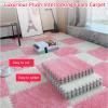 10Pcs Interlocking Foam Playmats, Soft Plush Floor Tile Mats with Borders, Puzzle Carpet Mat for Crawling Playmat Yoga, 12" X 12",Grey+Light Coffee view 2